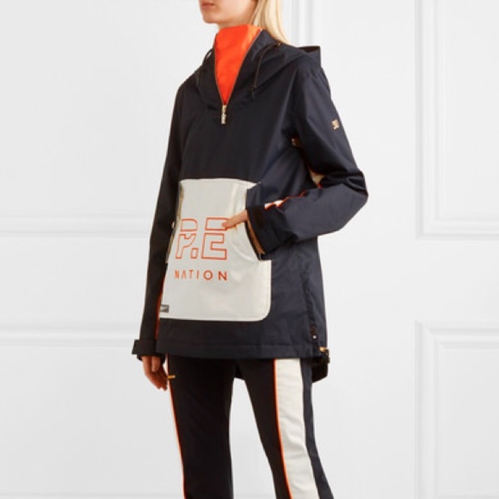 P.E NATION+ DC Skyline hooded printed ski jacket